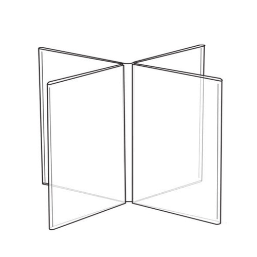 Eight Sided Acrylic Display Stand Line Drawing