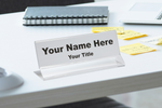 Office Desk Name Plate Holders - Sloped