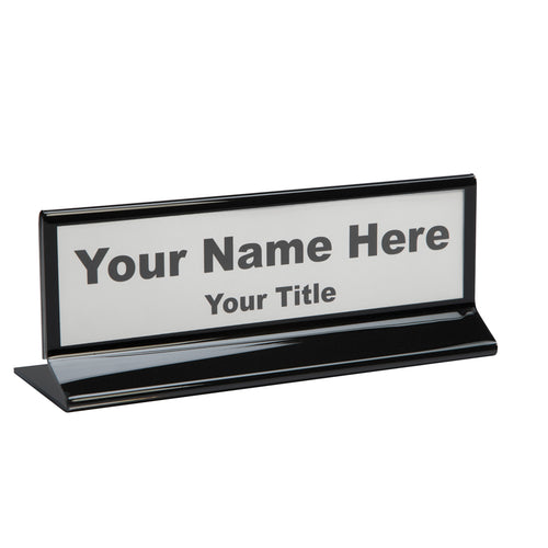 Office Desk Name Plate Holders w/ Border