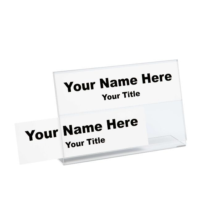 Multi-Tier Office Desk Name Plate Holders - 2-Tier