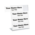 Multi-Tier Desk Name Plate Holders - 4-Tier Clear