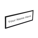 Acrylic Wall Nameplate Holder w/ Black Border - 8-1/2" x 2-1/2"