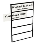 Five-Slot Wall Nameplate Holder with Black Border