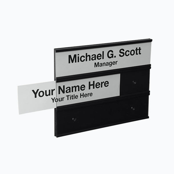 Wall Mount Name Plate Holder 3-Tiered