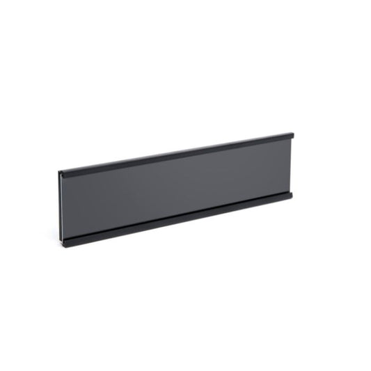 Wall-Mount Black Name Plate Holders - 8" x 2"