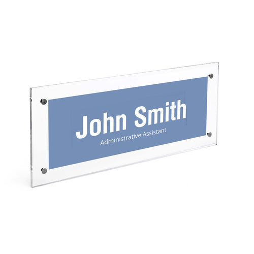 Magnetic Wall Mount Name Plate Holder with insert