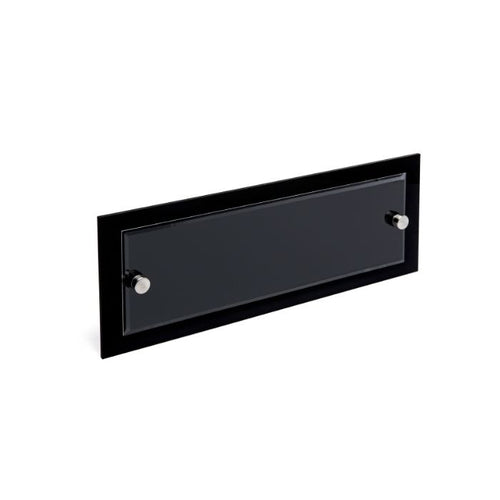 Wall-Mount Black Name Plate Holders w/ Border