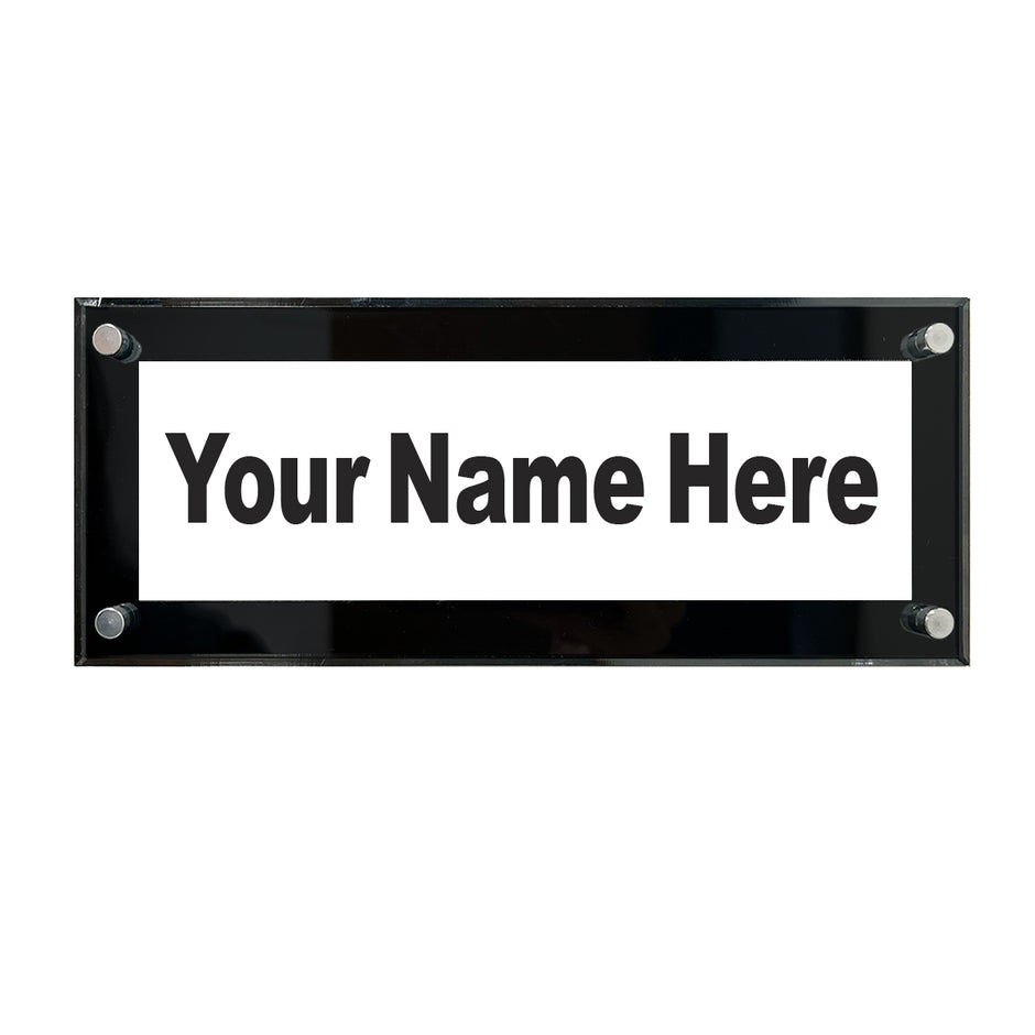 Wall-Mount Office Sign Name Plate with Posts