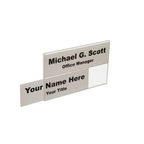 Wall-Mount Name Plate Holders - 2-Tier
