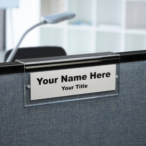 Cubicle Nameplate Holder - Double-Sided