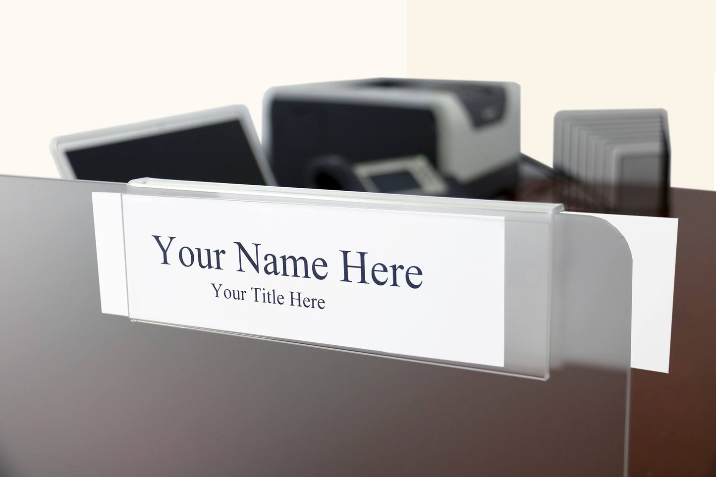 Partition Name Plate Holder Double-Sided