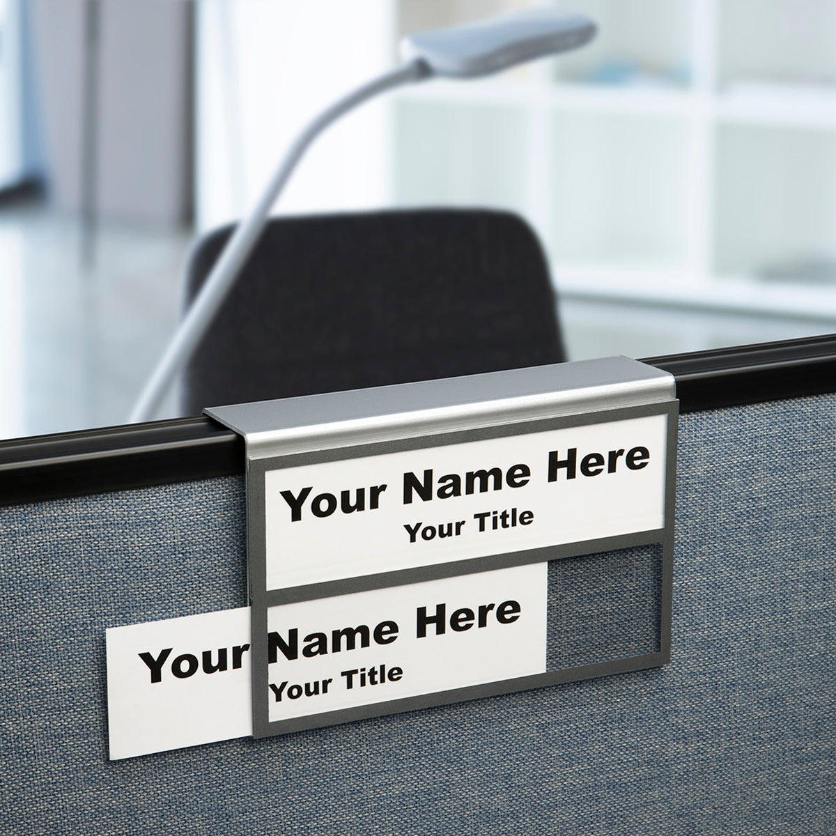 Cubicle Name Plate Holders - 2-Tier