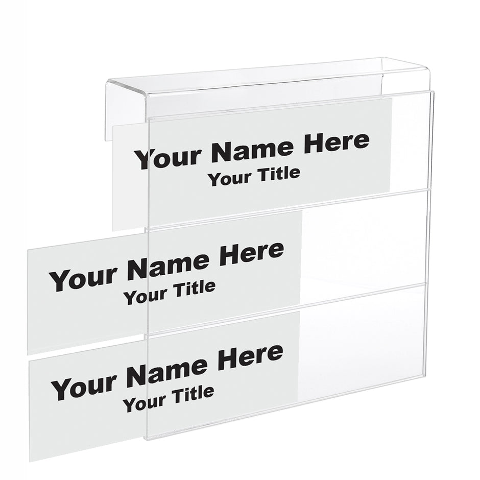 Multi-Tier Cubicle Name Plate Holders - 3-Tier