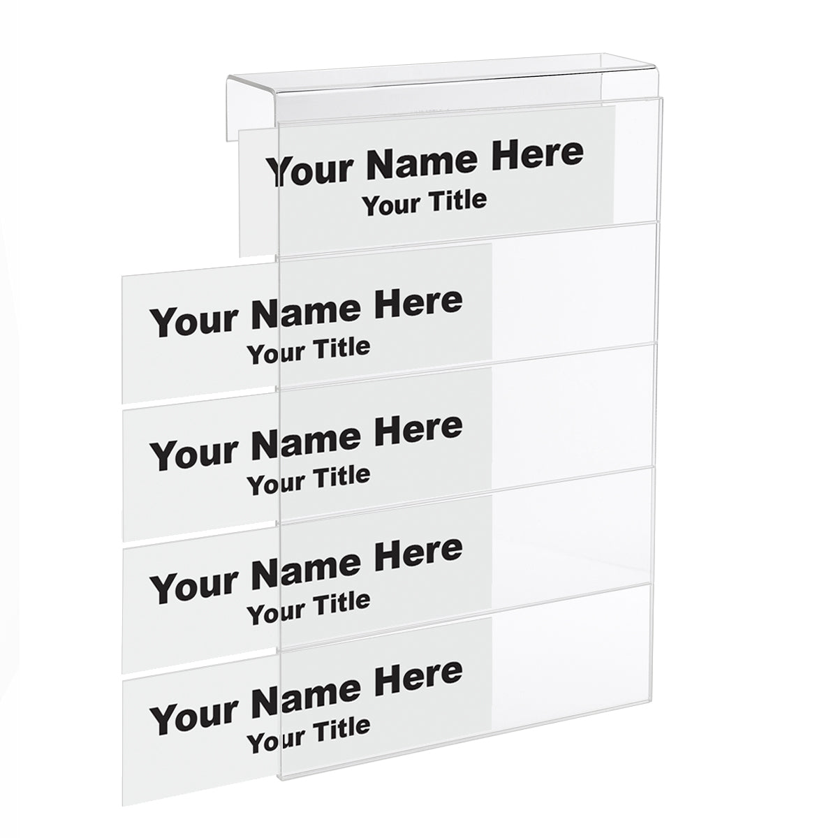 Multi-Tier Cubicle Nameplate Holder clear with insert