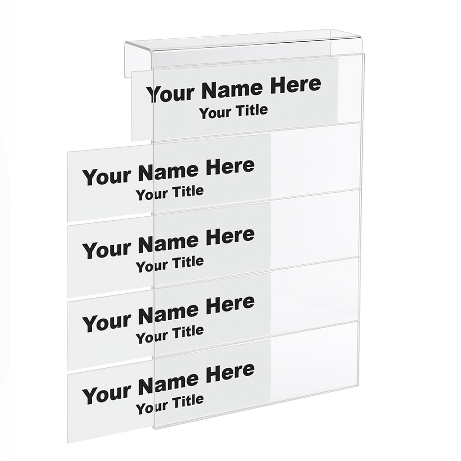 Multi-Tier Cubicle Nameplate Holder clear with insert