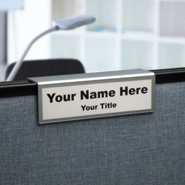 Cubicle Name Plate Holders w/ Border