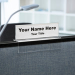 Tiered Cubicle Name Plate Holder - Double-Sided