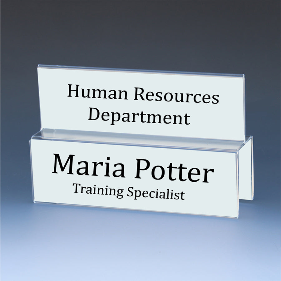 Multi-Tier Cubicle Name Plate Holders - Double-Sided