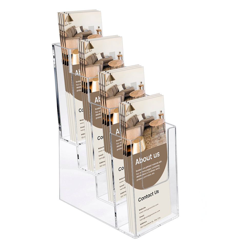 Four Pocket Brochure Holder with Inserts